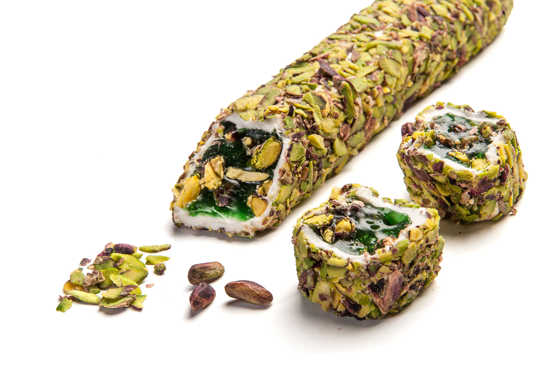 Sliced Pistachio Coated Pistachio Sultan Turkish Delight