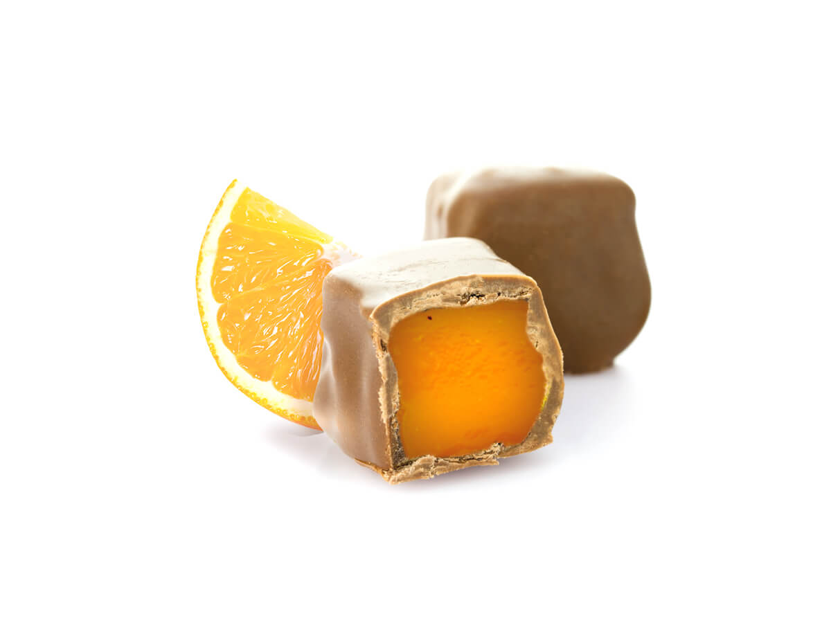 Chocolate-Coated Orange Flavored Turkish Delight