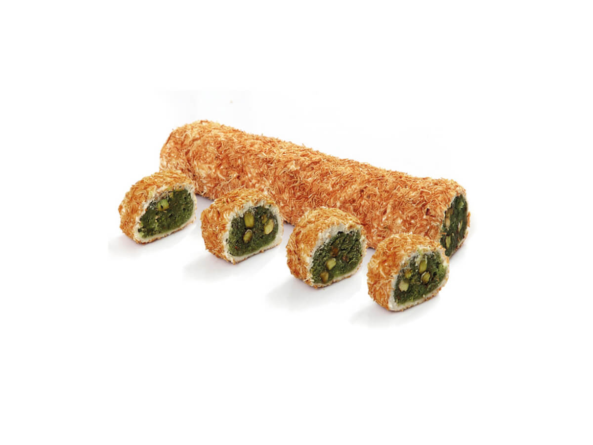 Kataifi-Covered Cream Pistachio-Filled Gourmet Sultan Turkish Delight | Özsafalar Confectionery | Turkish Delight & Cezerye Since 1982 | Flavored Plain Delights, Spiced Cut Delights, Traditional Delights, Rolled Delights, Chocolate-Covered Delights, Ribbon Delights, Cezerye Varieties, Special Delights, Turkish Delight Sausages, Special Packaged Delights, Traditional Packaged Delights, Custom-Made Delights | Turkish Delight Manufacturer, Wholesale Turkish Delight, Konya Turkish Delight Producer, Konya Turkish Delight Stores, Istanbul Turkish Delight Shops, Gift Box Delight Varieties, Premium Delight and Confectionery Products, Turkish Dessert Culture, Traditional Sweets, Hygienic Delight Production, Modern Delight Factory, Worldwide Turkish Delight Export