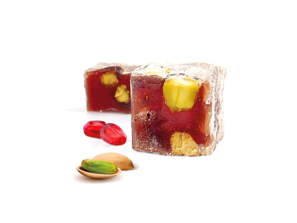 Sugar A. Pistachio Pomegranate-Flavored Double-Roasted Turkish Delight